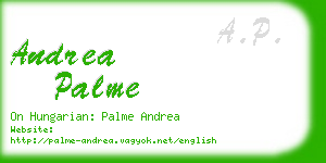 andrea palme business card